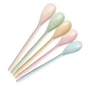 Ложка пластиковая 183 x 28 см розовый (5 шт в упаковке) - Фото 1