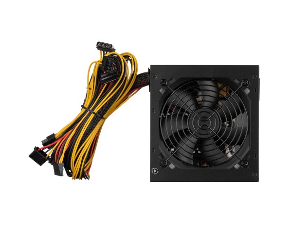 2E Блок живлення Basic Power 600W 80 120мм 1xMB 24pin(20+4), 1xCPU 8pin(4+4), 3xMolex 4xSATA 2xPCIe 8pin(6+2), фото №3