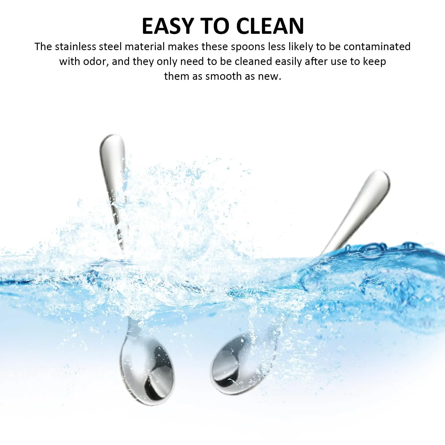 Ложки Міні-ложка з нержавіючої сталі 1.6 x 7.5 см, 10 шт, фото №6