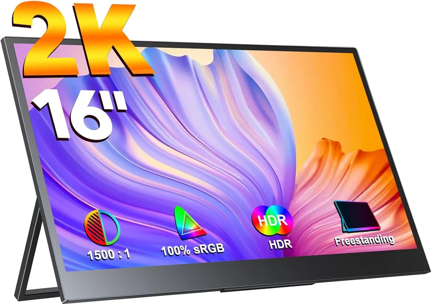 Монітор портативний 16" UPERFECT 2K IPS 60 Гц, фото №1