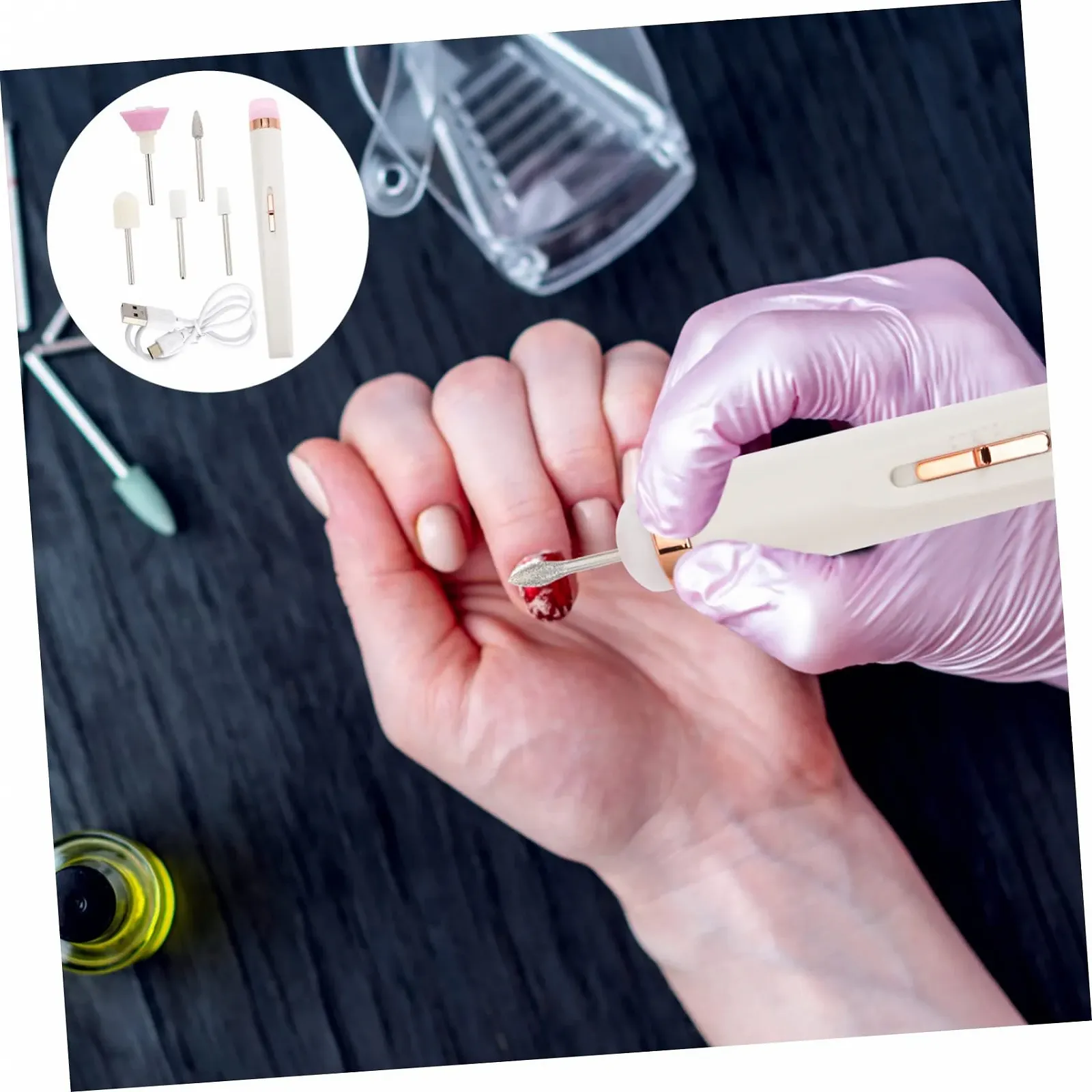 Электрический набор для маникюра и педикюра Beaupretty с USB-зарядкой, с насадками, фото №2 Электрический набор для маникюра и педикюра Beaupretty с USB-зарядкой, с насадками, фото №2