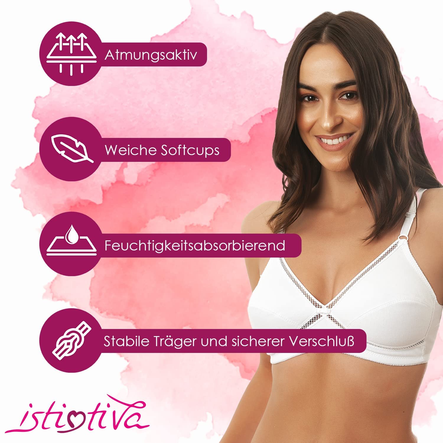 Бюстгальтер Valeria 100% хлопок без косточек, фото №5 Бюстгальтер Valeria 100% хлопок без косточек, фото №5