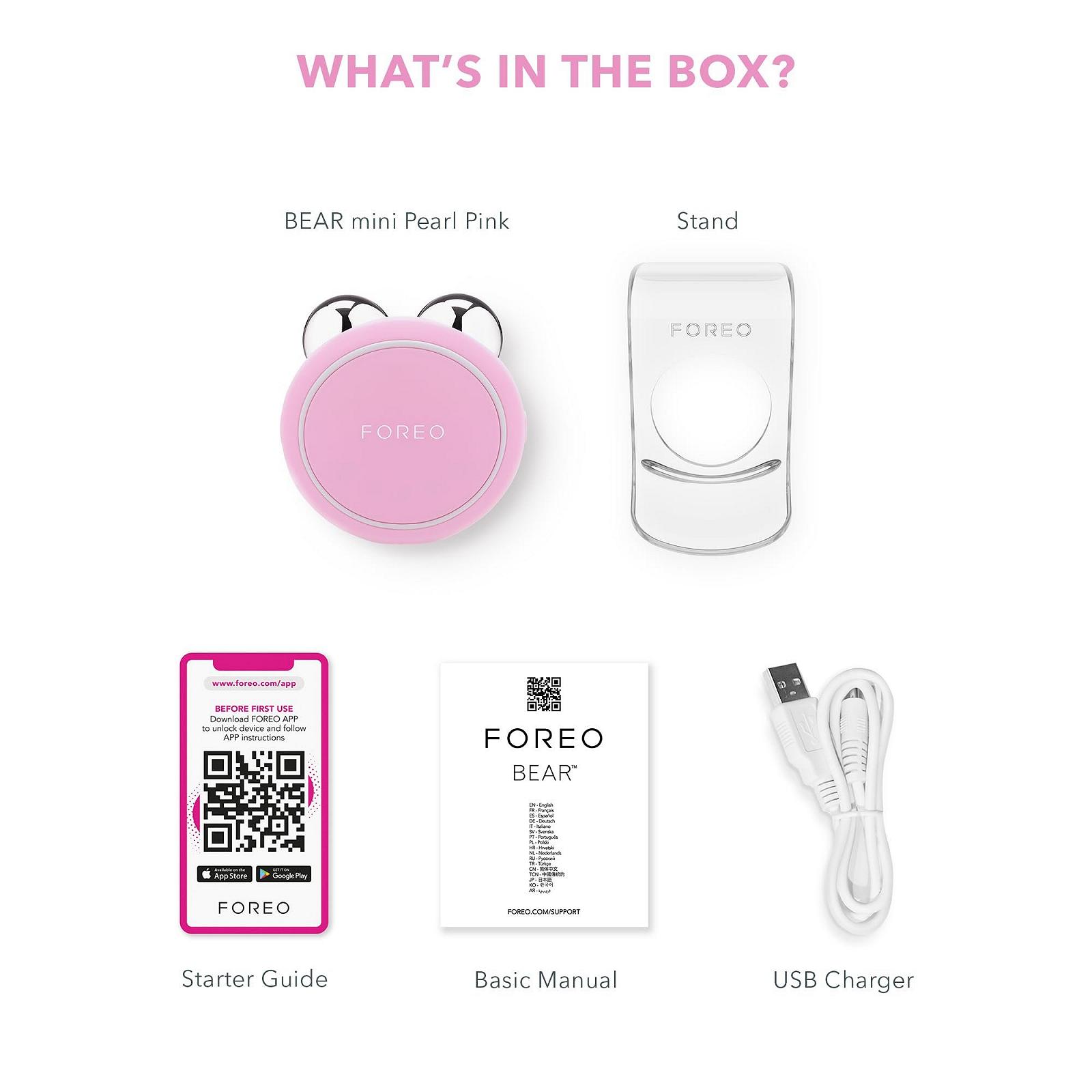 Прибор для тонизации лица Foreo Bear mini Pearl Pink Smart Microcurrent, фото №6