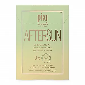 Тканинна Маска Pixi Beauty Aftersun Заспокійливий Догляд для Шкіри Алое Вера, Огірок і Ромашка 3 шт - Фото 1