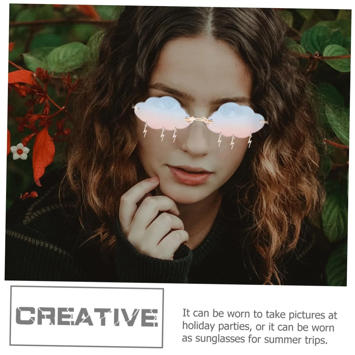 Набор женских солнцезащитных очков PACKOVE, 3 шт, без оправы, фото №2