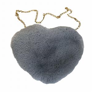 Сумка Fashion Love Peach Heart Жіноча Ланцюжок Плюшева На Плече Вовняна Плюшева Серцеподібна Персикова - Фото 1