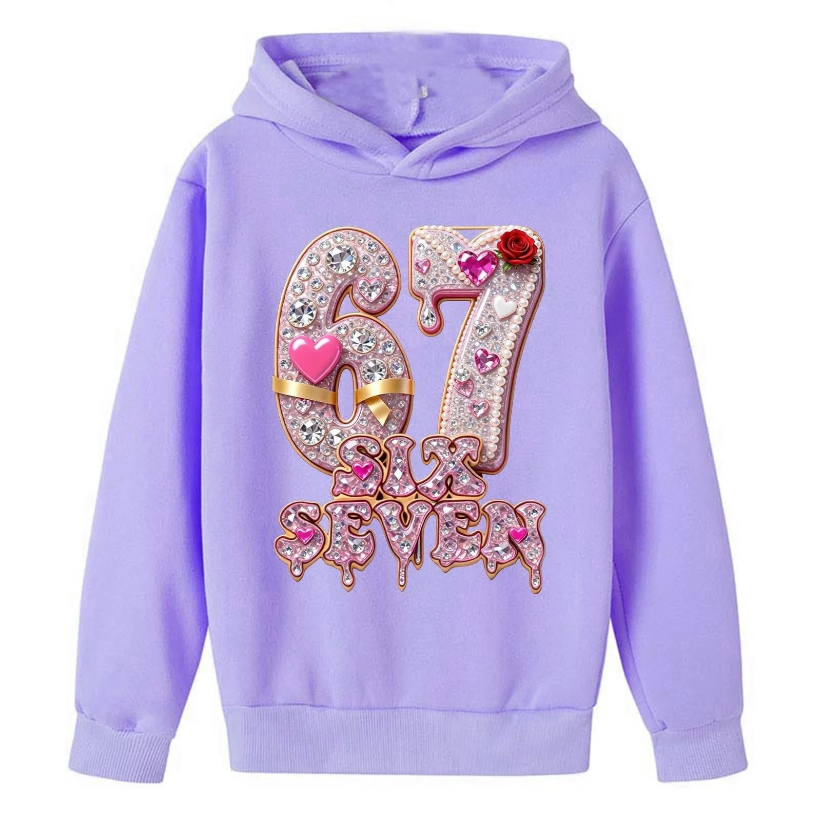 Худи с принтом 67 Six Seven Meme, с длинными рукавами, с капюшоном, свитшот, повседневный свитшот в стиле преппи, для девочек и мальчиков, модный джемпер, фото №6