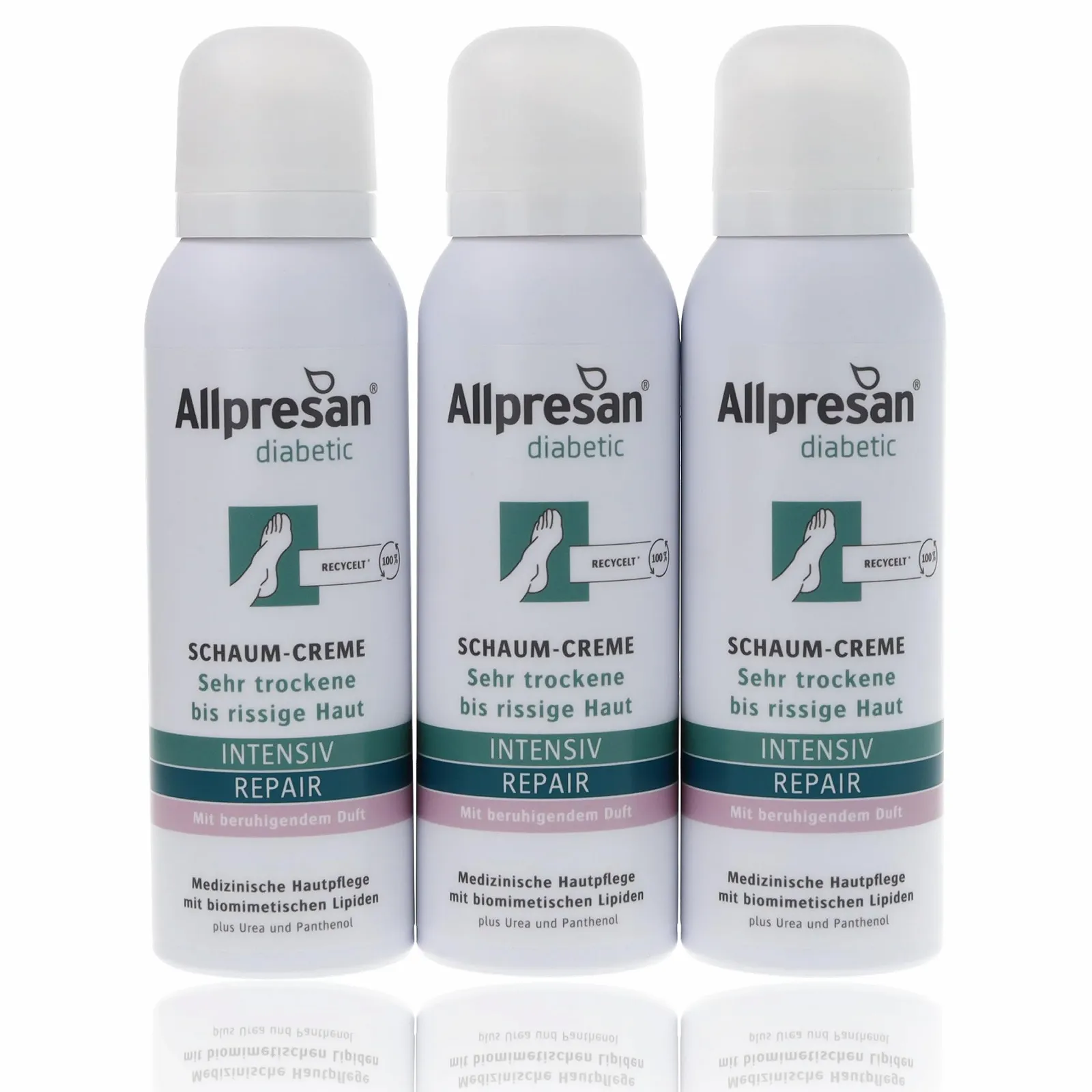 Крем-піна Allpresan diabetic Intensive + Repair із сечовиною 125 мл (3 шт.), фото №1