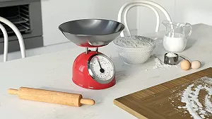 Кухонні ваги ETA Storio Retro Аналогові 5 kg з чашею 2 л Червоні synthetic.ua - Фото 1