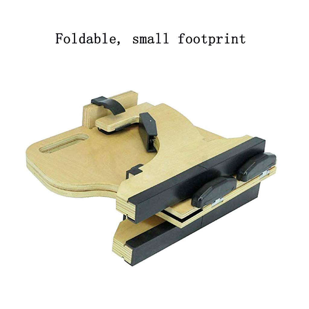 Підставка для ноутбука, регульована по висоті, складна, для ліжка, столик для сніданку, жовтий, фото №7