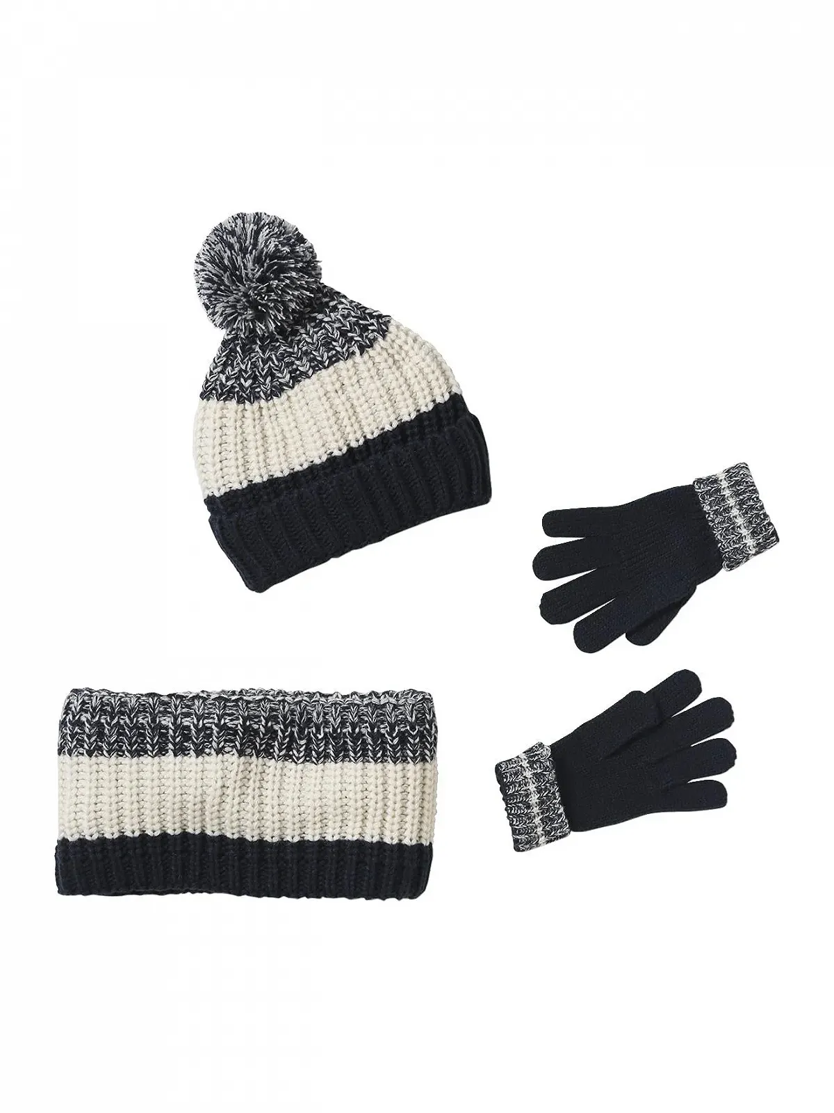 Набор: Шапка, шарф и перчатки Vertbaudet Colorblock для мальчиков, фото №1 Набор: Шапка, шарф и перчатки Vertbaudet Colorblock для мальчиков, фото №1