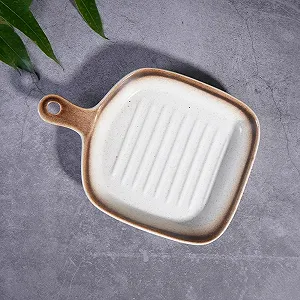 Форма для запікання керамічна для гриля та мікрохвильової печі Жовта synthetic.ua - Фото 1