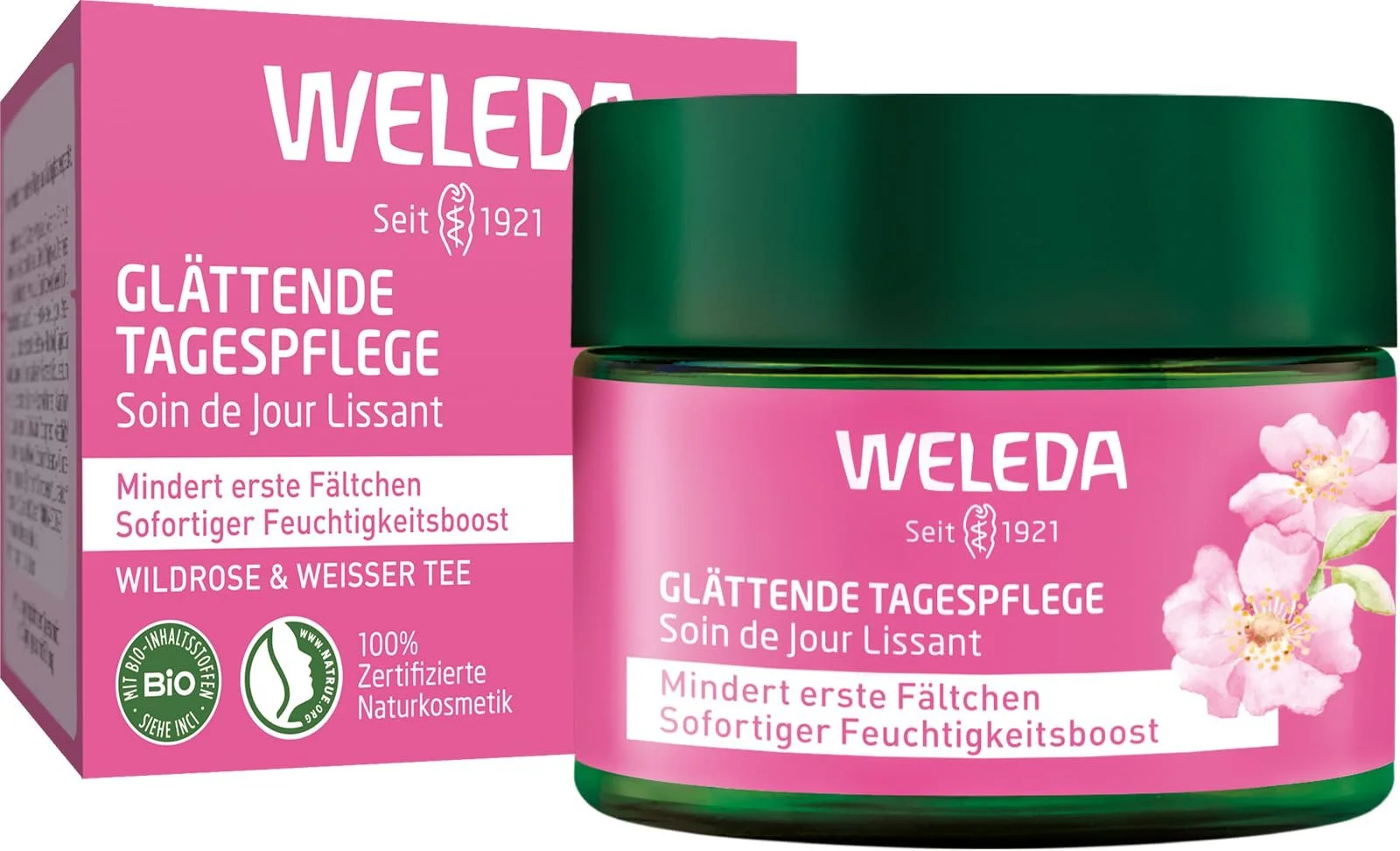 Денний крем WELEDA Wild Rose & White Tea Organic Smoothing Vegan, 40 мл, фото №1 Денний крем WELEDA Wild Rose & White Tea Organic Smoothing Vegan, 40 мл, фото №1