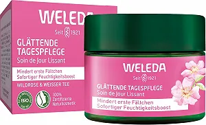 Денний крем WELEDA Wild Rose & White Tea Organic Smoothing Vegan, 40 мл - Фото 1