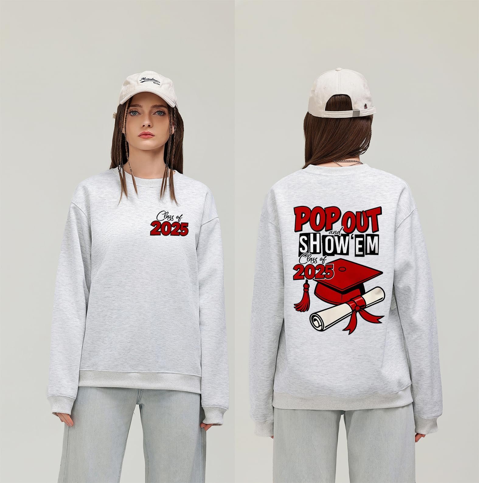 Свитшот Class Of 2025, Pop Out And Show Em Shirt, с длинными рукавами, фото №3