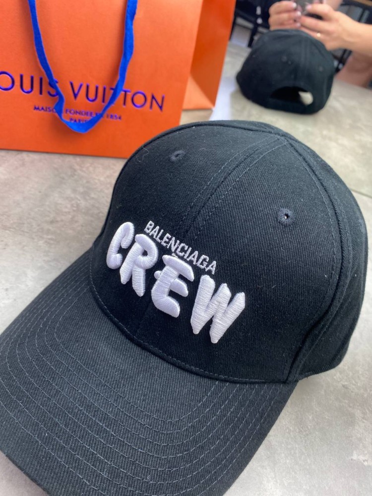 Черная кепка Balenciaga CREW gu520, фото №6