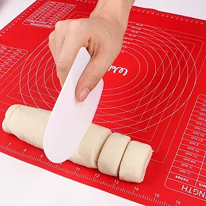 Килимок для розкачування тіста Webake силіконовий 27.5 x 19.6 Inch з розміткою червоний synthetic.ua - Фото 1