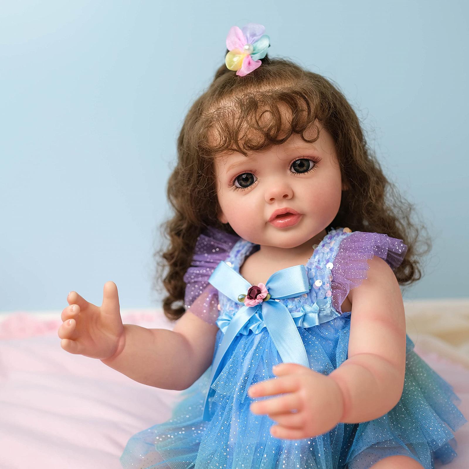 Кукла Zero pam Reborn Baby Силикон 22 Дюйма Красивая Девочка Силиконовая Водонепроницаемая, фото №4