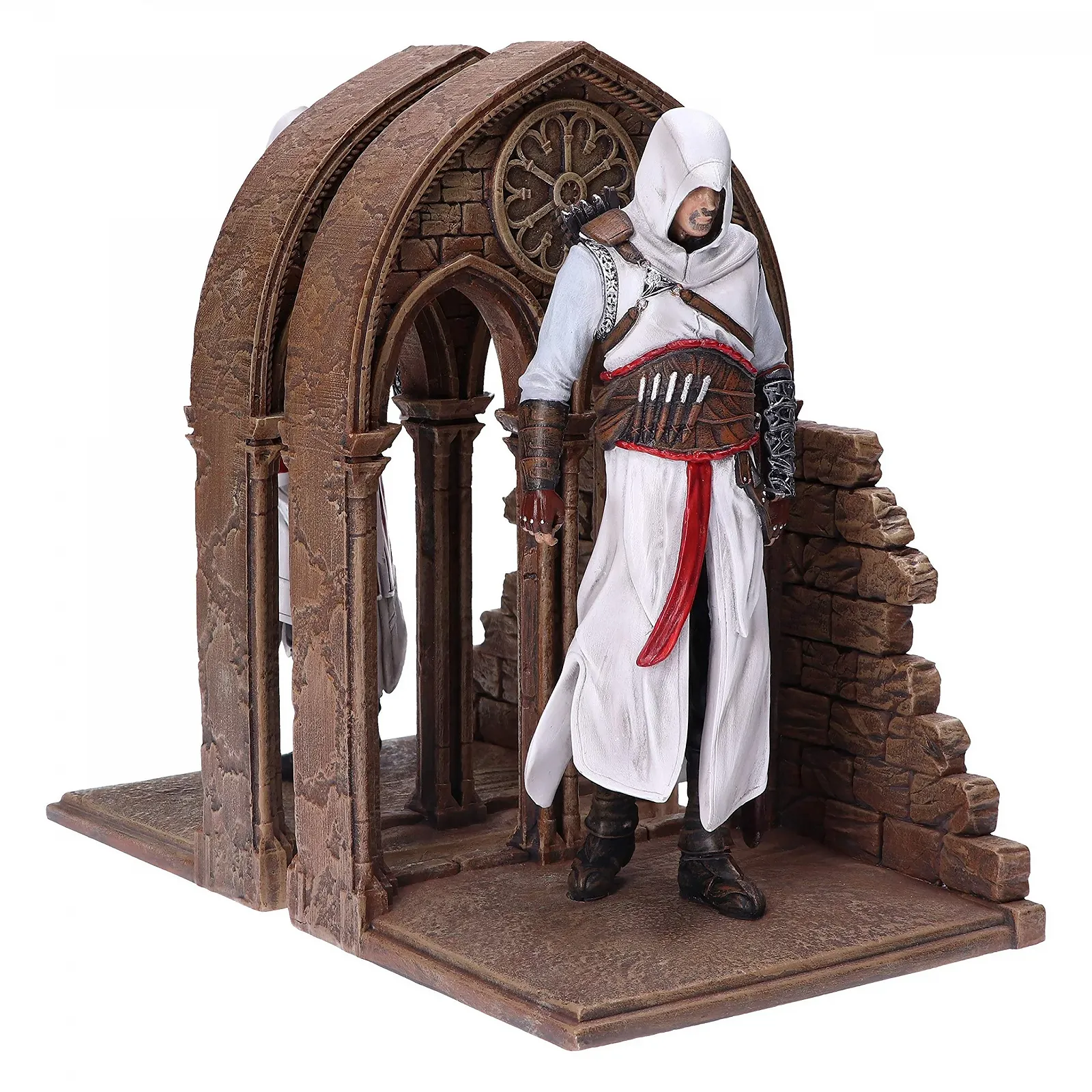 Тримачі для книг Nemesis Now Assassin's Creed Altair and Ezio Library Gaming, смола, коричневий, 24 см, фото №2