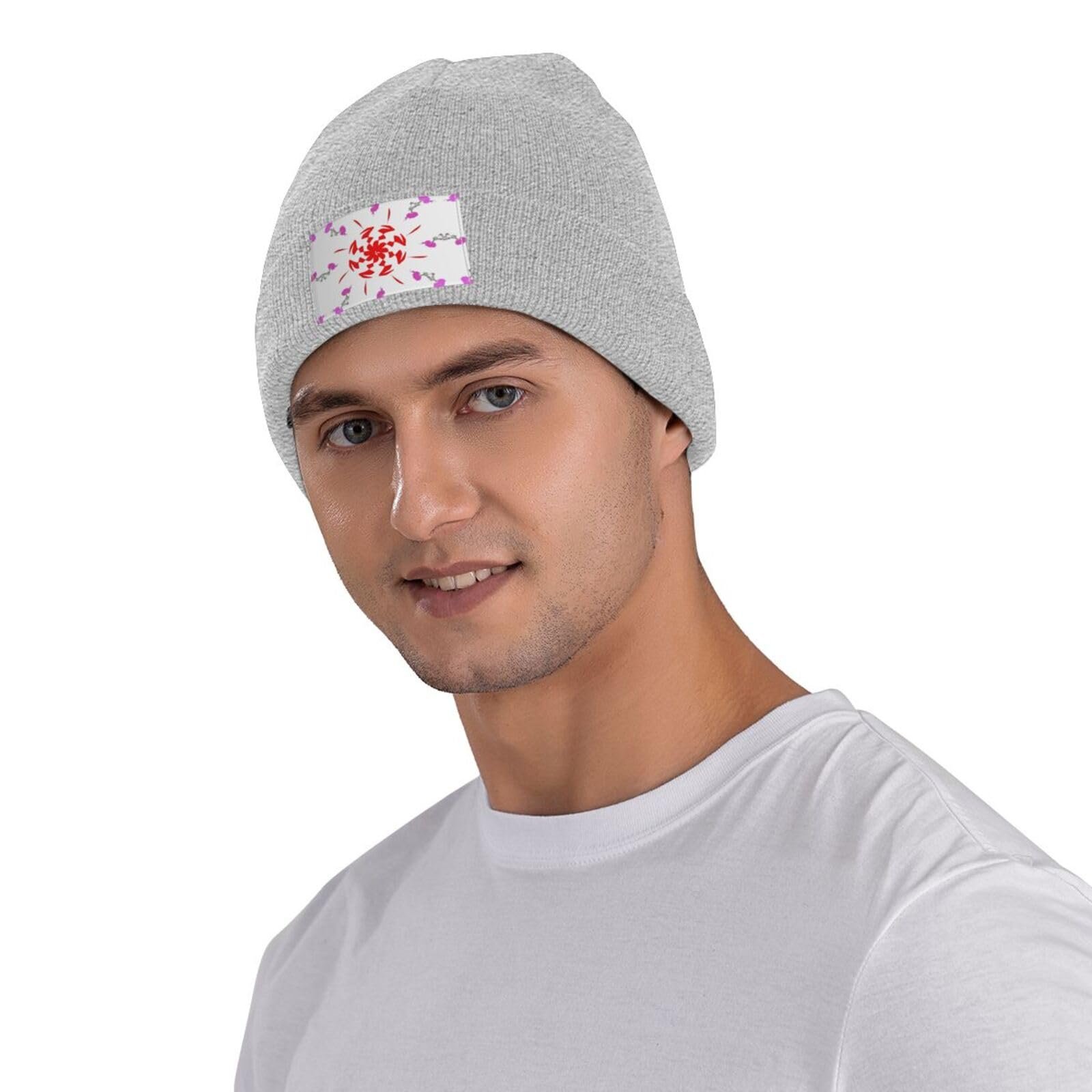 Вязаная шапка BROLEO Чёрный Вращающийся Цветочный узор, фото №3