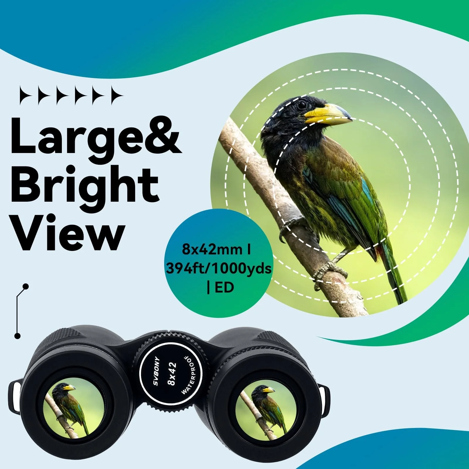 Бінокль Svbony SV202 8x42, фото №3