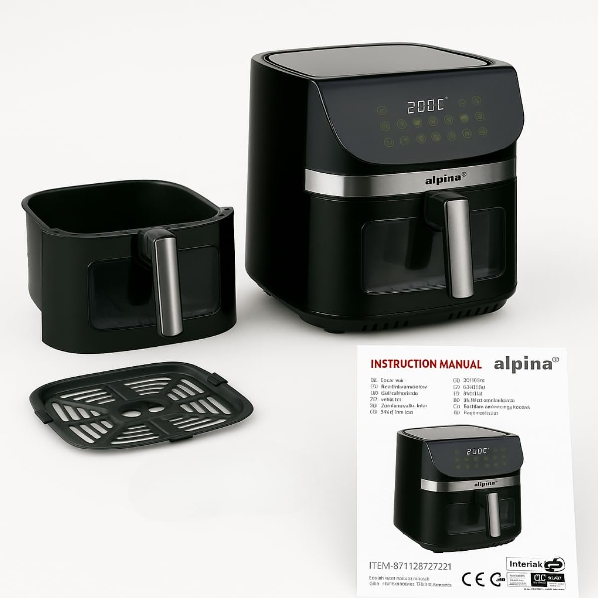 Мультипіч alpina Airfryer XXL 9 л Чорна, фото №9