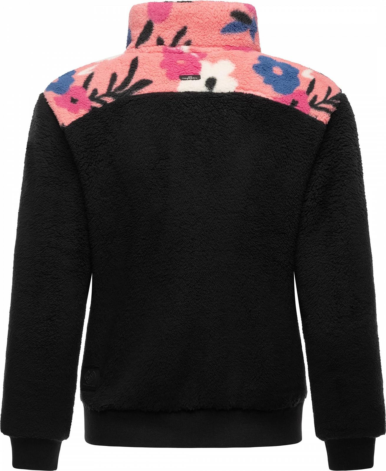 Женская флисовая куртка Ragwear Легкая, короткая флисовая куртка-медвежонок, теплая плюшевая куртка с цветочным узором, Madaras flower,, фото №3