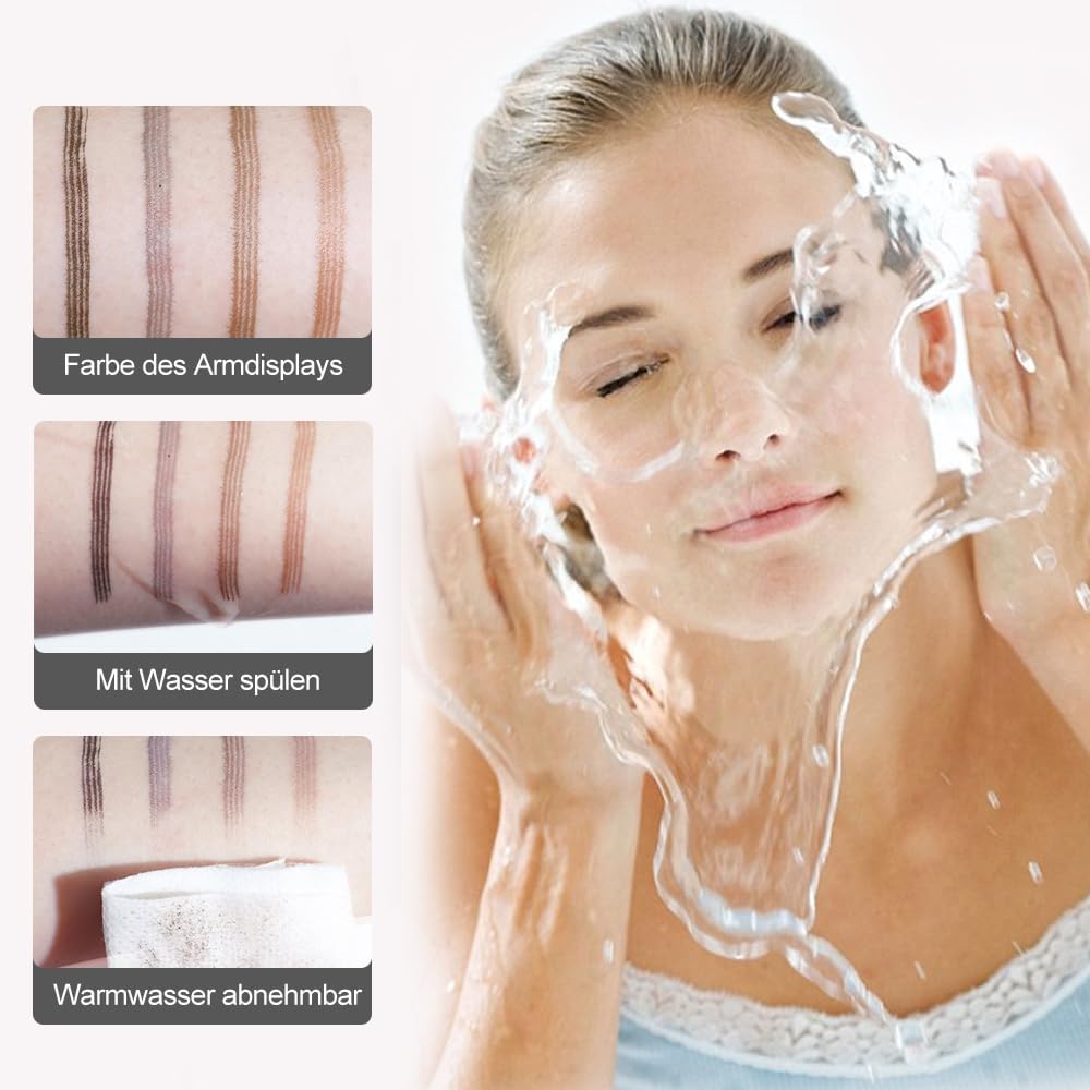 Водостойкий 3D карандаш для бровей с 4-конечными щетинками, фото №5