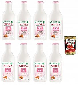 Гель для душу Nidra Bagnolatte Delicato Молочні протеїни та Мигдальне молочко 8 x 750 мл - Фото 1