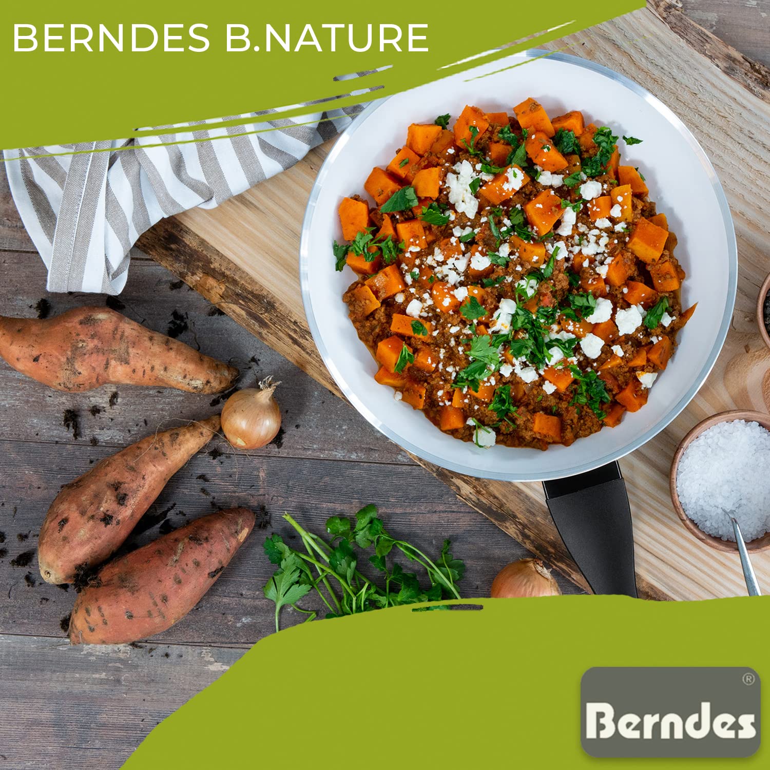 Сковорода Berndes Balance b.nature 28 см з покриттям з натурального кварцу Підходить для індукційних плит Стійка до подряпин, фото №7