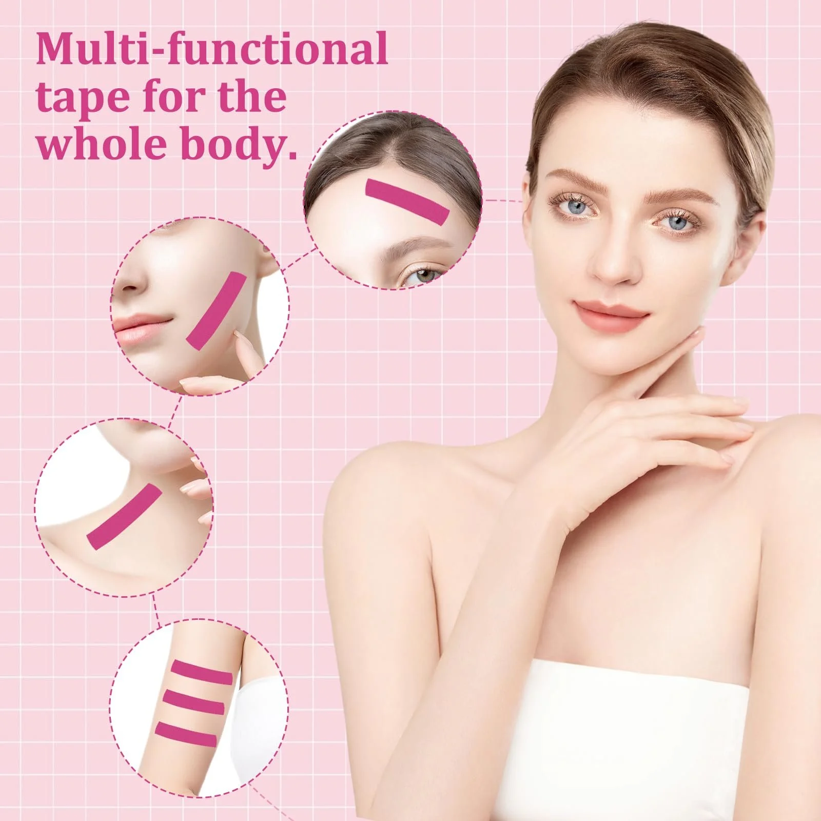 Набір стрічок для підтяжки обличчя 3 шт., стрічки для макіяжу від зморшок, фото №5 Набір стрічок для підтяжки обличчя 3 шт., стрічки для макіяжу від зморшок, фото №5