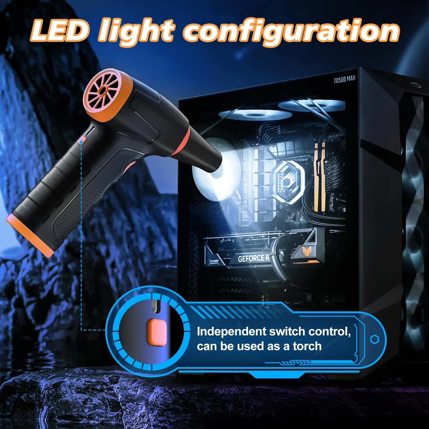 Электрическая воздуходувка WHATOOK W12 Мини 150000 RPM 8000 мАч USB, фото №5 Электрическая воздуходувка WHATOOK W12 Мини 150000 RPM 8000 мАч USB, фото №5