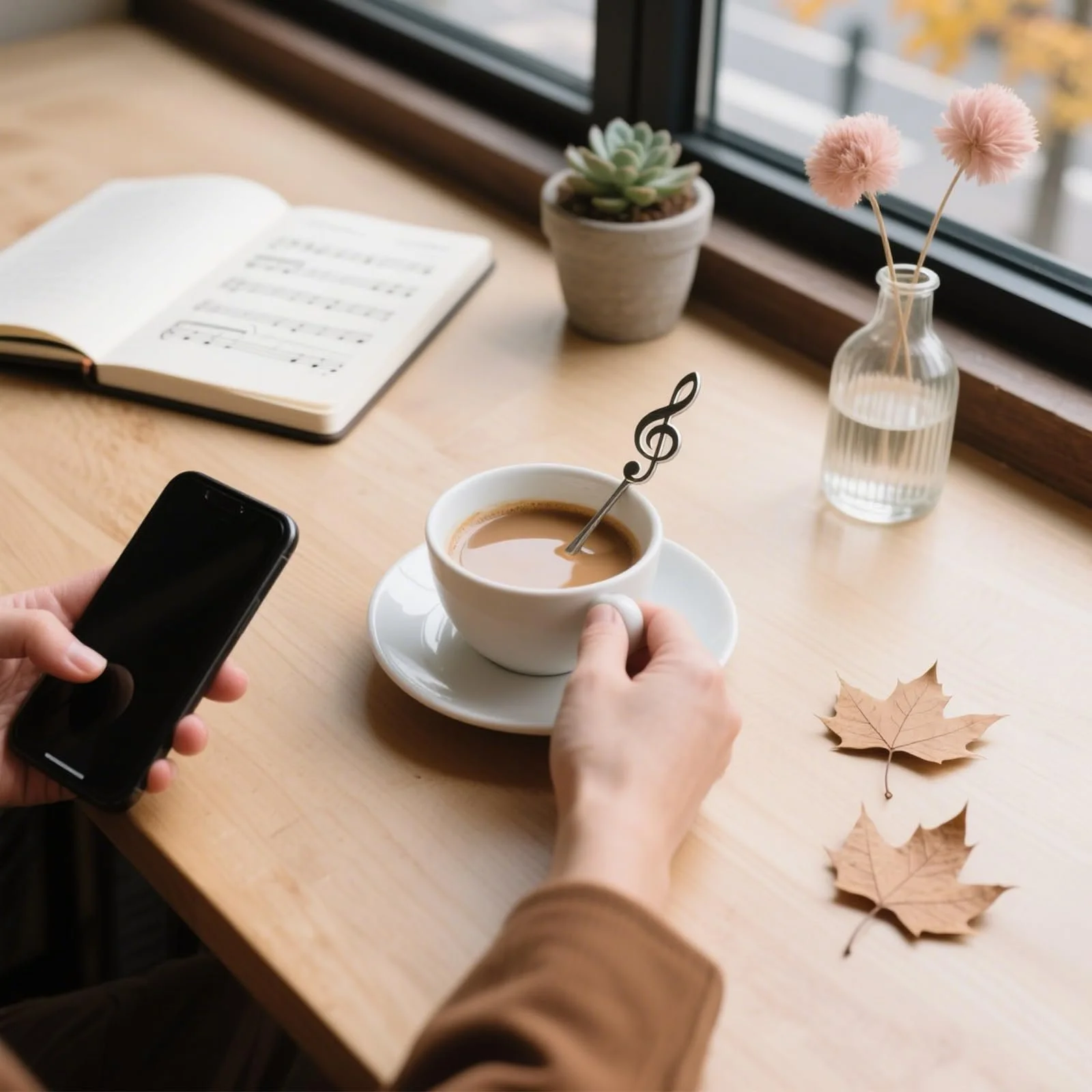 Ложки для кави Набір з 4 шт. Десертна ложка з дизайном музичної ноти, фото №5