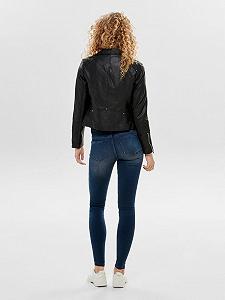 Куртка ONLY ONLGEMMA Faux Leather Biker OTW NOOS 15153079 из искусственной кожи Черный M synthetic.ua - Фото 1