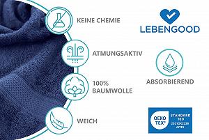 Набір рушників LEBENGOOD 4 шт. 100% бавовна Oeko-Tex Білий synthetic.ua - Фото 1