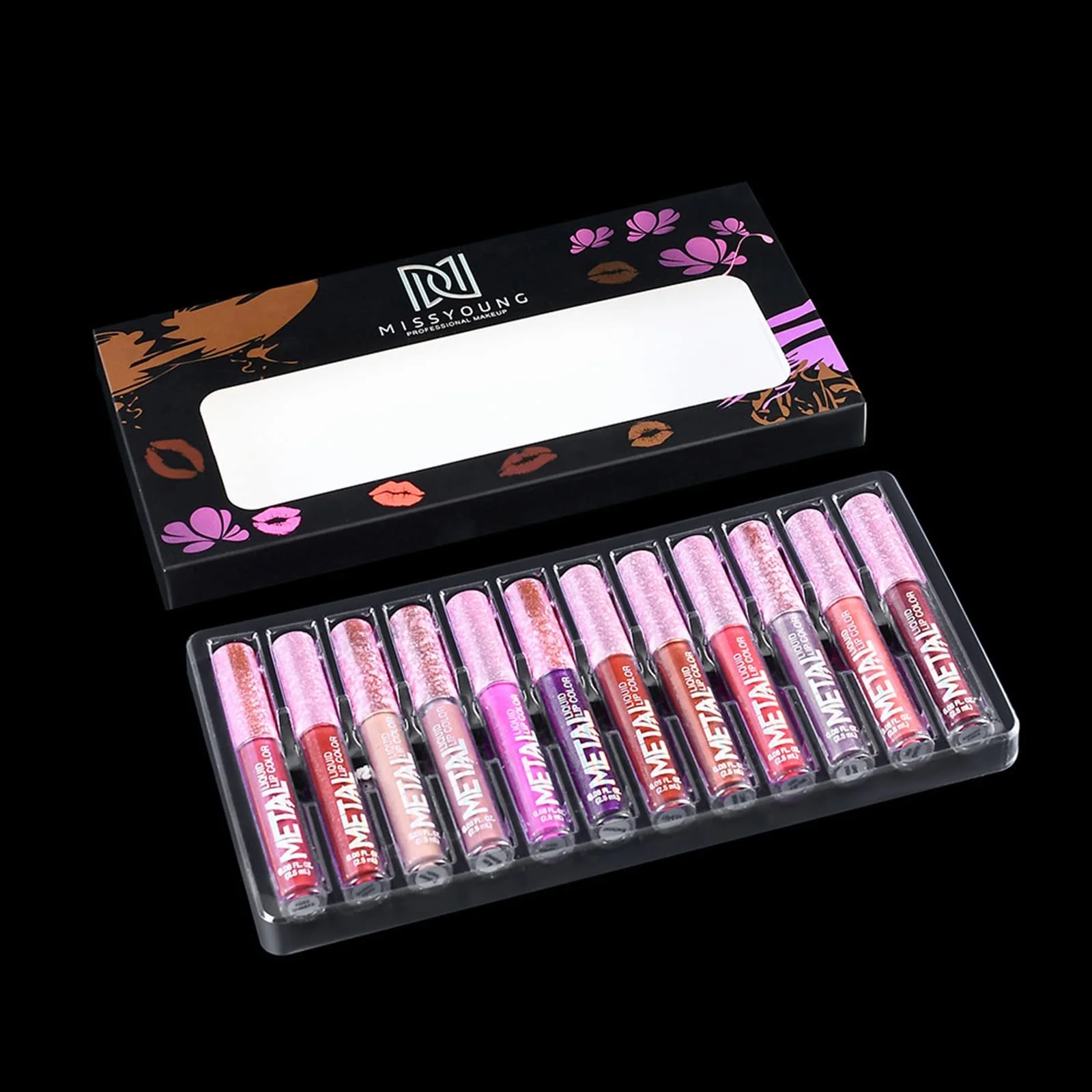 Блиск для губ Joyeee, набір з 12 кольорів, блискучий пігмент для губ, фото №7 Блиск для губ Joyeee, набір з 12 кольорів, блискучий пігмент для губ, фото №7