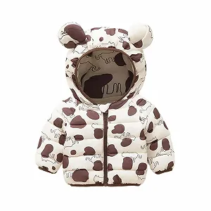 Куртка стьобана для дівчат-підлітків з квітковим принтом - Фото 1