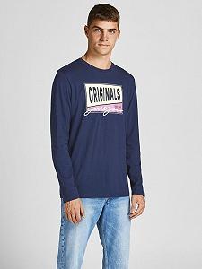 Футболка з довгими рукавами JORMASON TEE LS CREW NECK 12196647- Blazer-Fit: STANDARD Jack&Jones XL - Фото 1