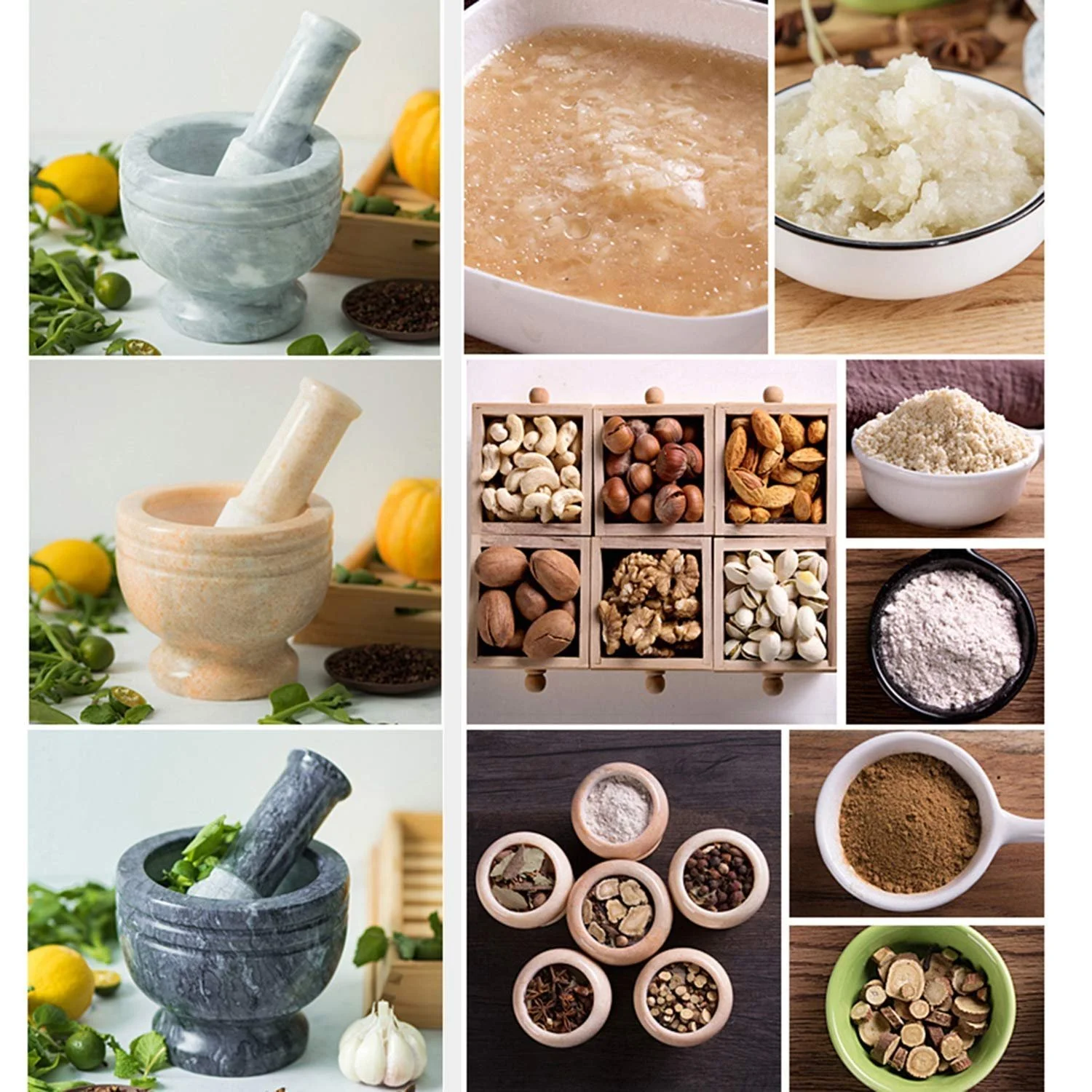 Ступка для спецій і перцю Robuste, мармуровий, сірий, фото №7