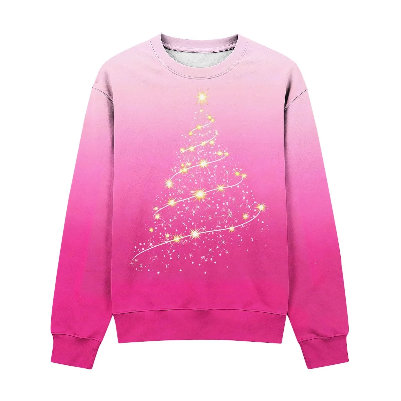 Детский рождественский джемпер, смешной джемпер для девочек, рождественская елка, принт, длинный рукав, круглый вырез горловины, праздничные топы, свободный свитшот, модная блузка, рождественский костюм, фото №6