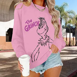 Рождественский свитер BHXUTK Женский рождественский свитшот Женский смешной уродливый оверсайз Зимний теплый Рождественский костюм с длинными рукавами Рождественские женские праздничные топы с длинными рукавами synthetic.ua - Фото 1