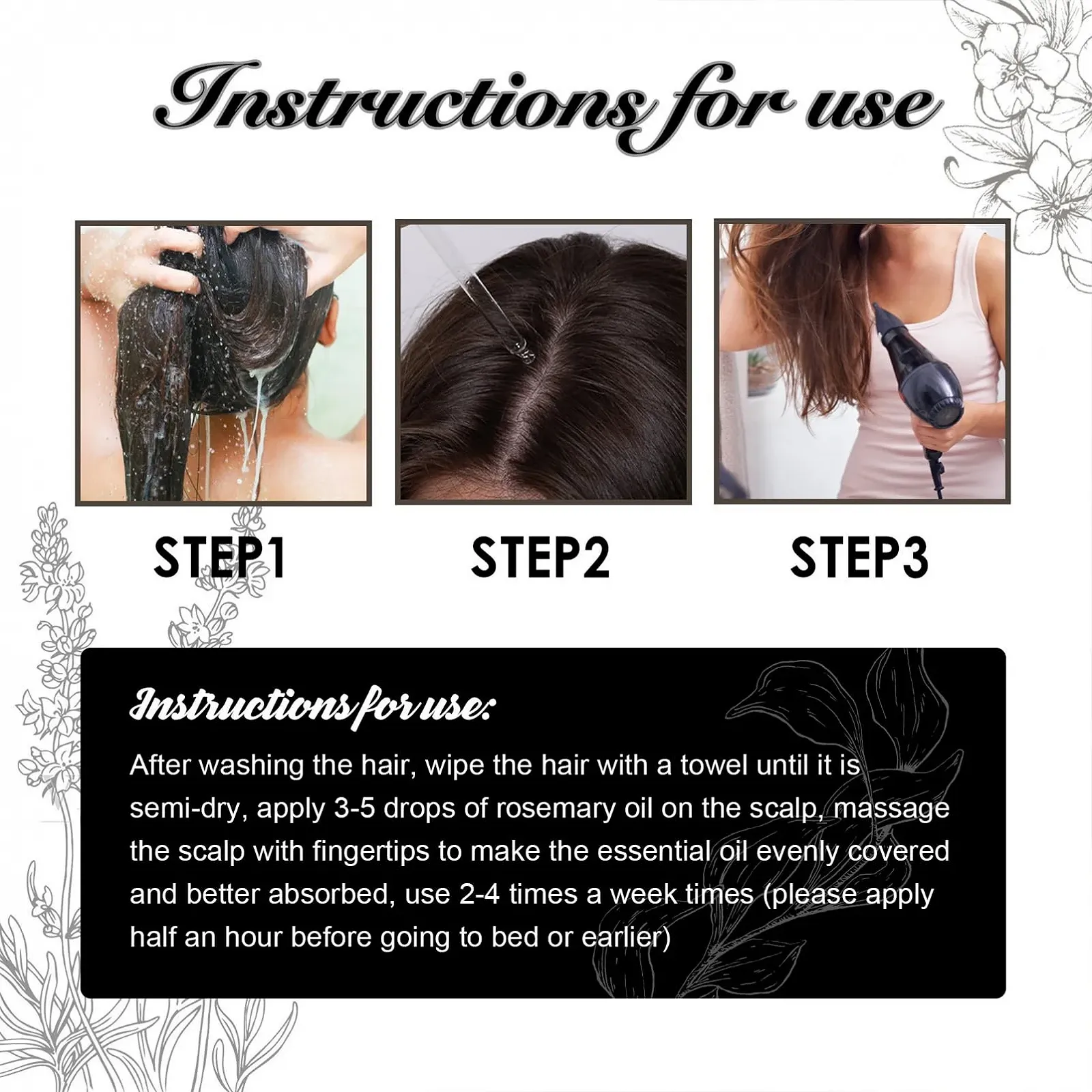 Олія Розмарину Набір для Волосся з Дермаролером 0.5 мм, фото №6