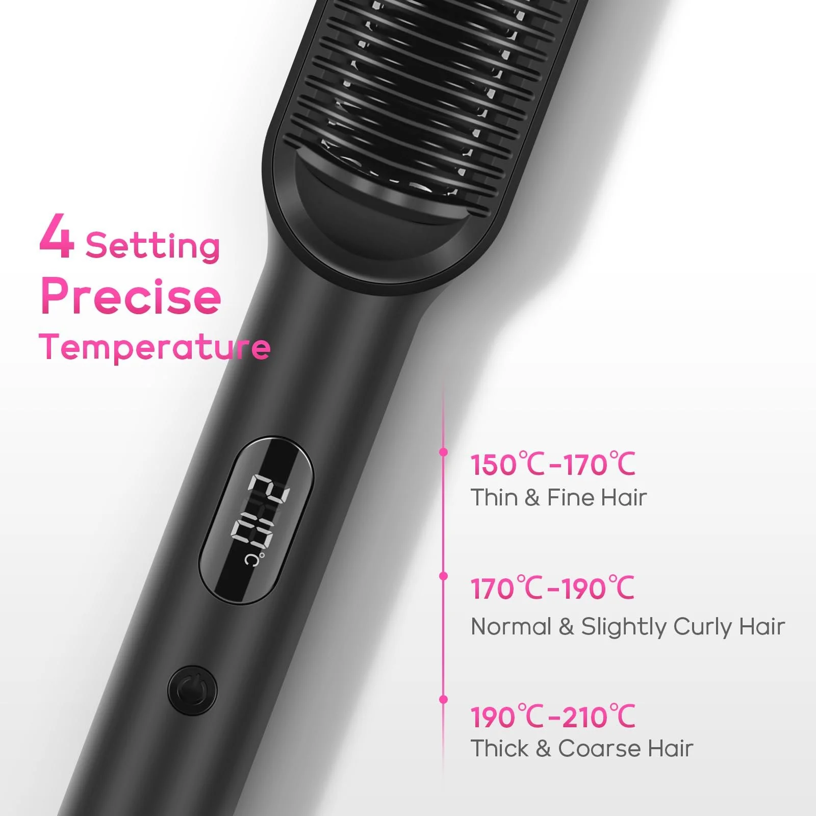 Ионная щетка-выпрямитель PARWIN PRO BEAUTY LED-дисплей, нагрев 20 секунд, 4 настройки температуры, фото №5 Ионная щетка-выпрямитель PARWIN PRO BEAUTY LED-дисплей, нагрев 20 секунд, 4 настройки температуры, фото №5
