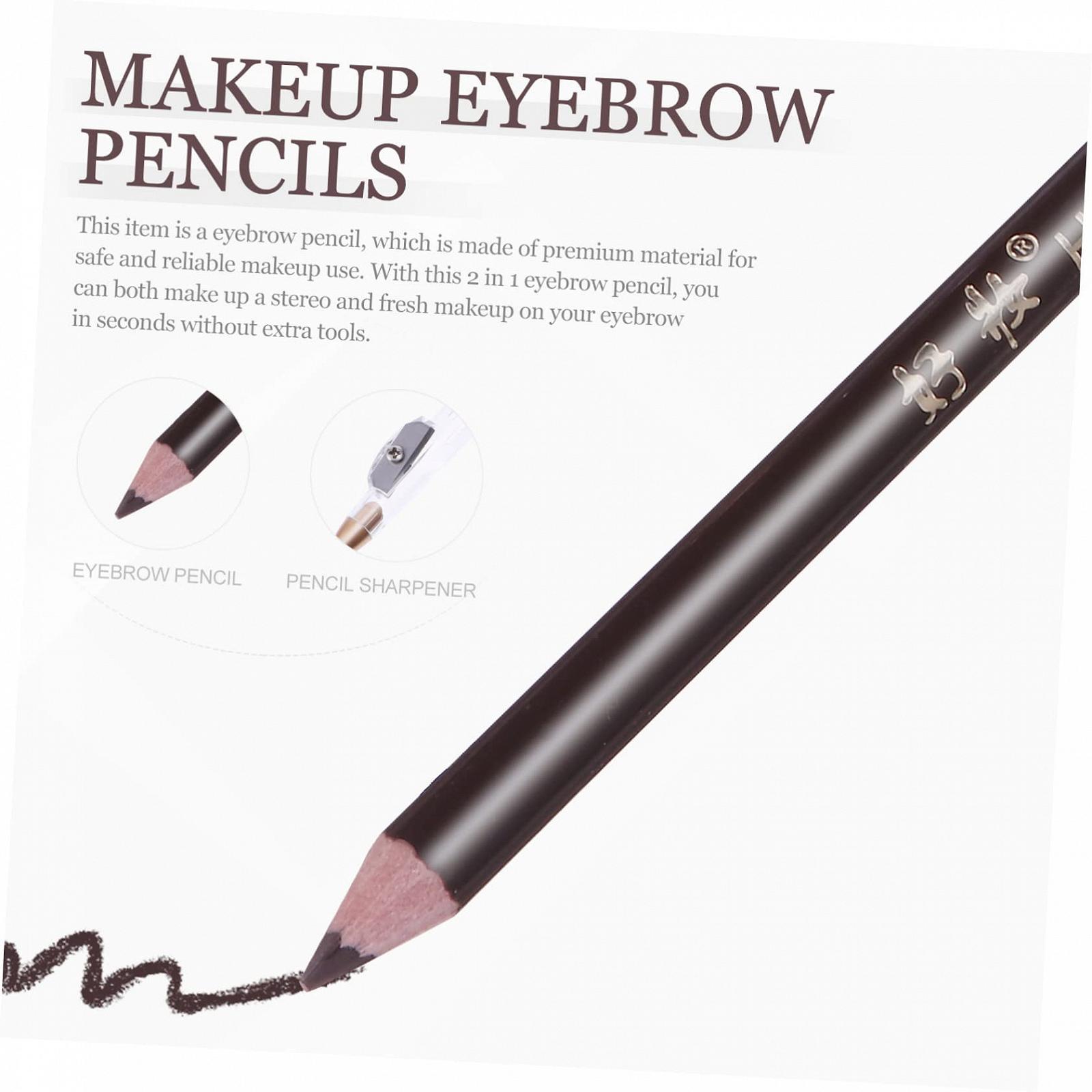 Олівець MERRYHAPY Sharpener Eyebrow Pencils Кавовий 8 шт., фото №4