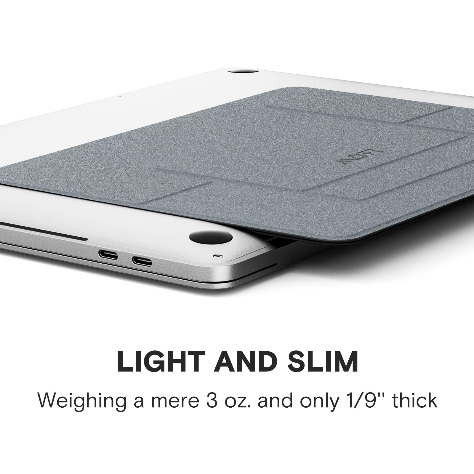 Підставка для ноутбука MOFT, складана з 2 регульованими кутами, покращує поставу, сумісна з MacBook Air, MacBook Pro 11-16 дюймів, самоклеюча, срібна, фото №2 Підставка для ноутбука MOFT, складана з 2 регульованими кутами, покращує поставу, сумісна з MacBook Air, MacBook Pro 11-16 дюймів, самоклеюча, срібна, фото №2