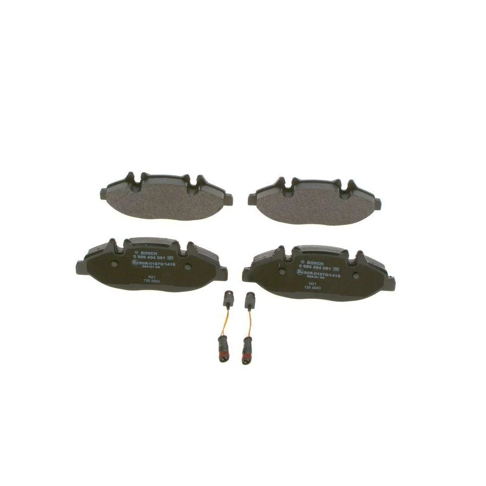 Комплект гальмівних колодок, дискове гальмо BOSCH 0 986 494 081 для MERCEDES-BENZ, фото №1
