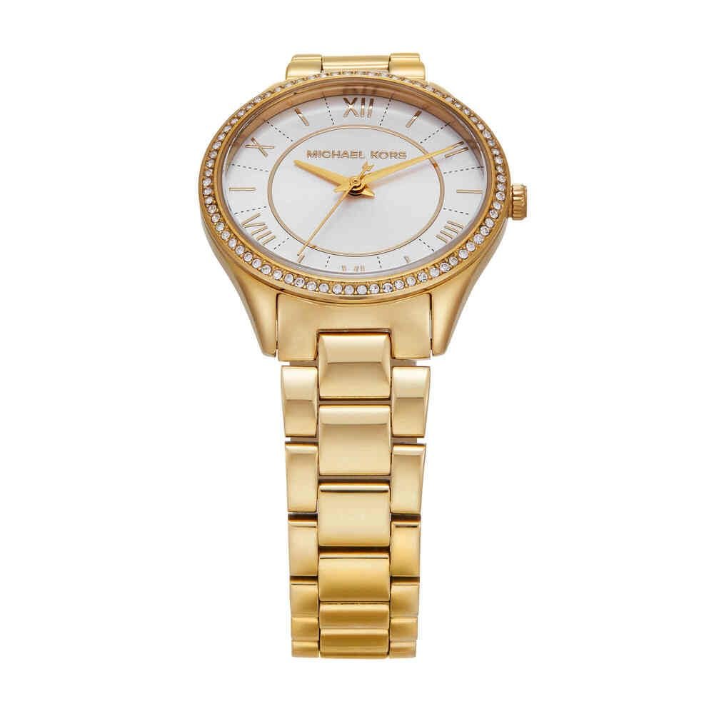 Женские часы Quartz Michael Kors Lauryn Three Hand Movement с ремешком из нержавеющей стали или кожи, фото №3