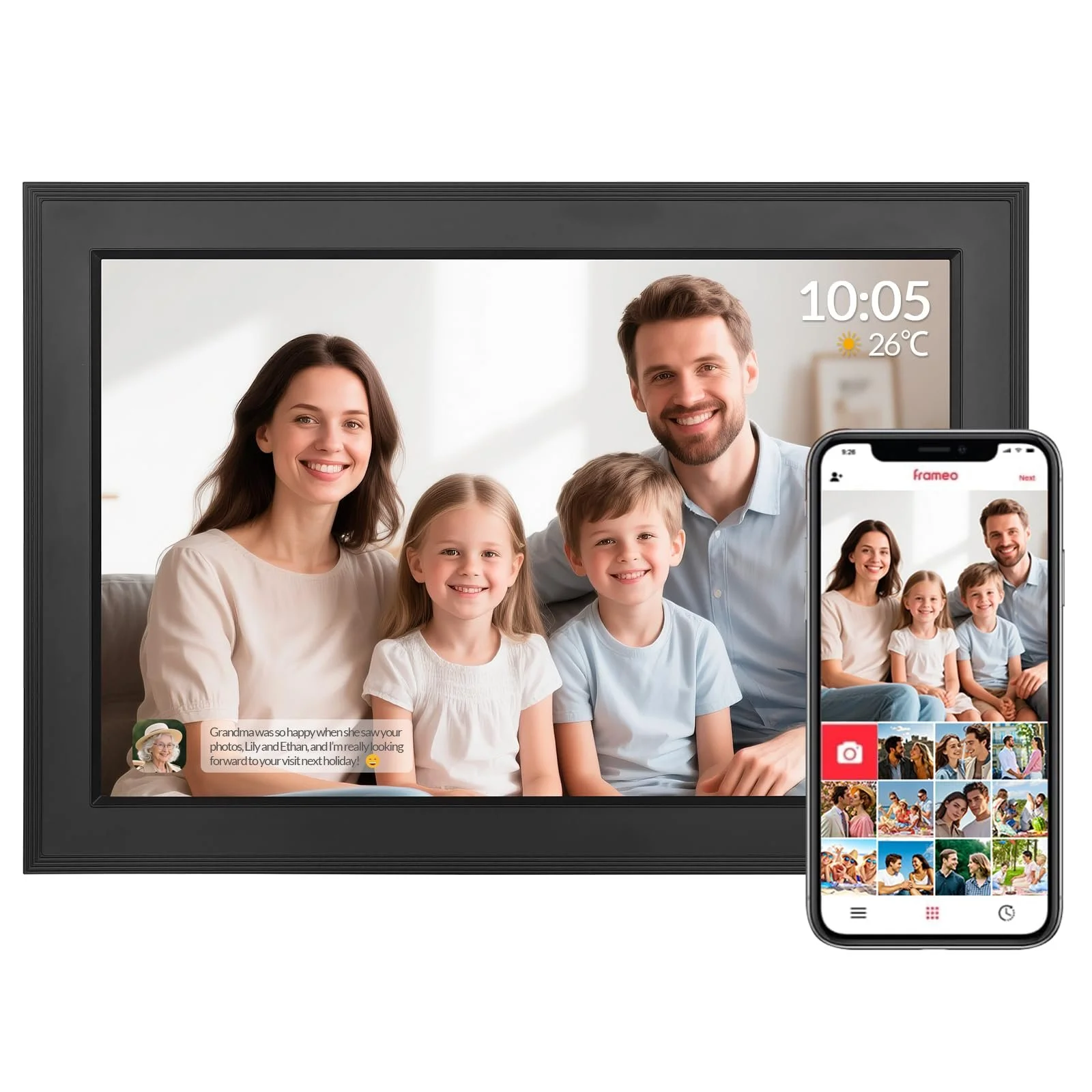Цифровая фоторамка Bestrip FRAMEO 10.1 дюйма WiFi 32 GB 1280 x 800 IPS LCD Сенсорный экран, фото №1