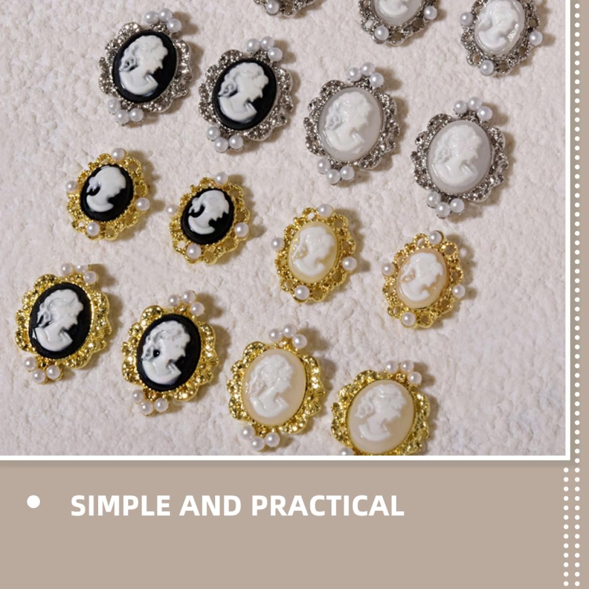 Украшения для ногтей Ipetboom Baroque Retro 10 шт., фото №5