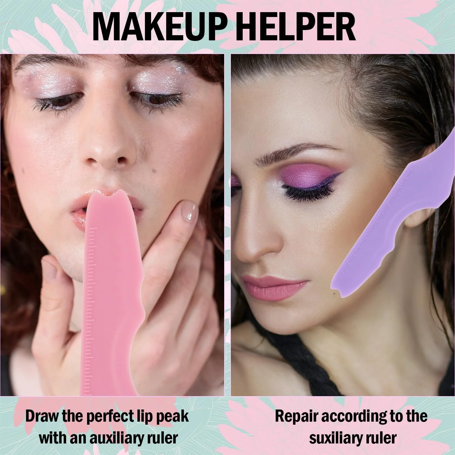 Трафареты для Подводки Ресниц Теней Помады Фиолетовый Розовый, фото №4